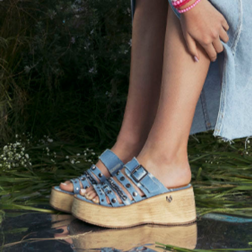 Sandalia Denim Mujer 45841