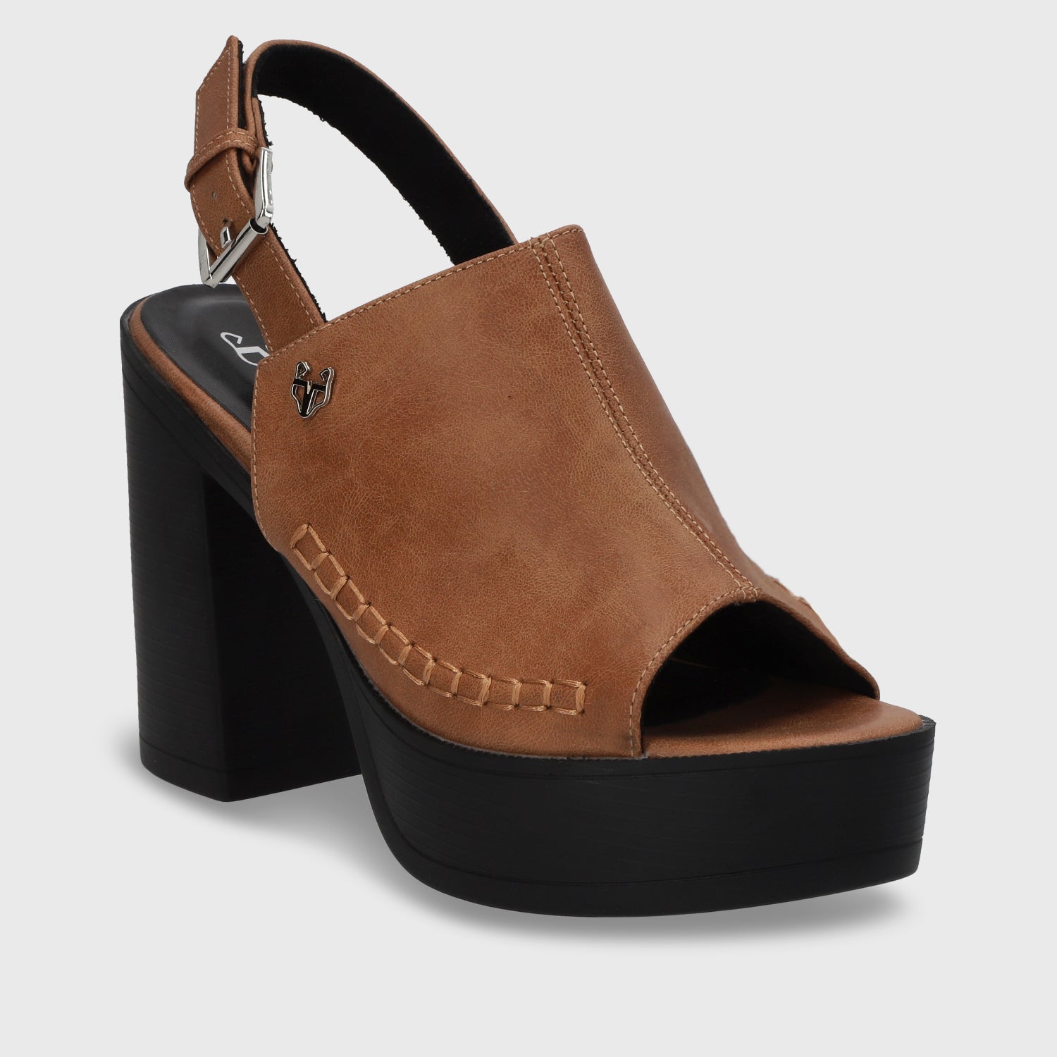 Sandalia Plataforma Beige Mujer 45962