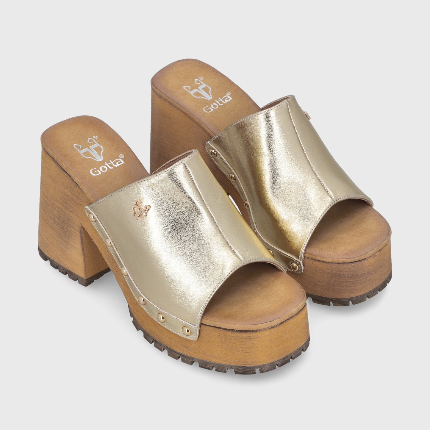 Sandalia Dorada Mujer 45971