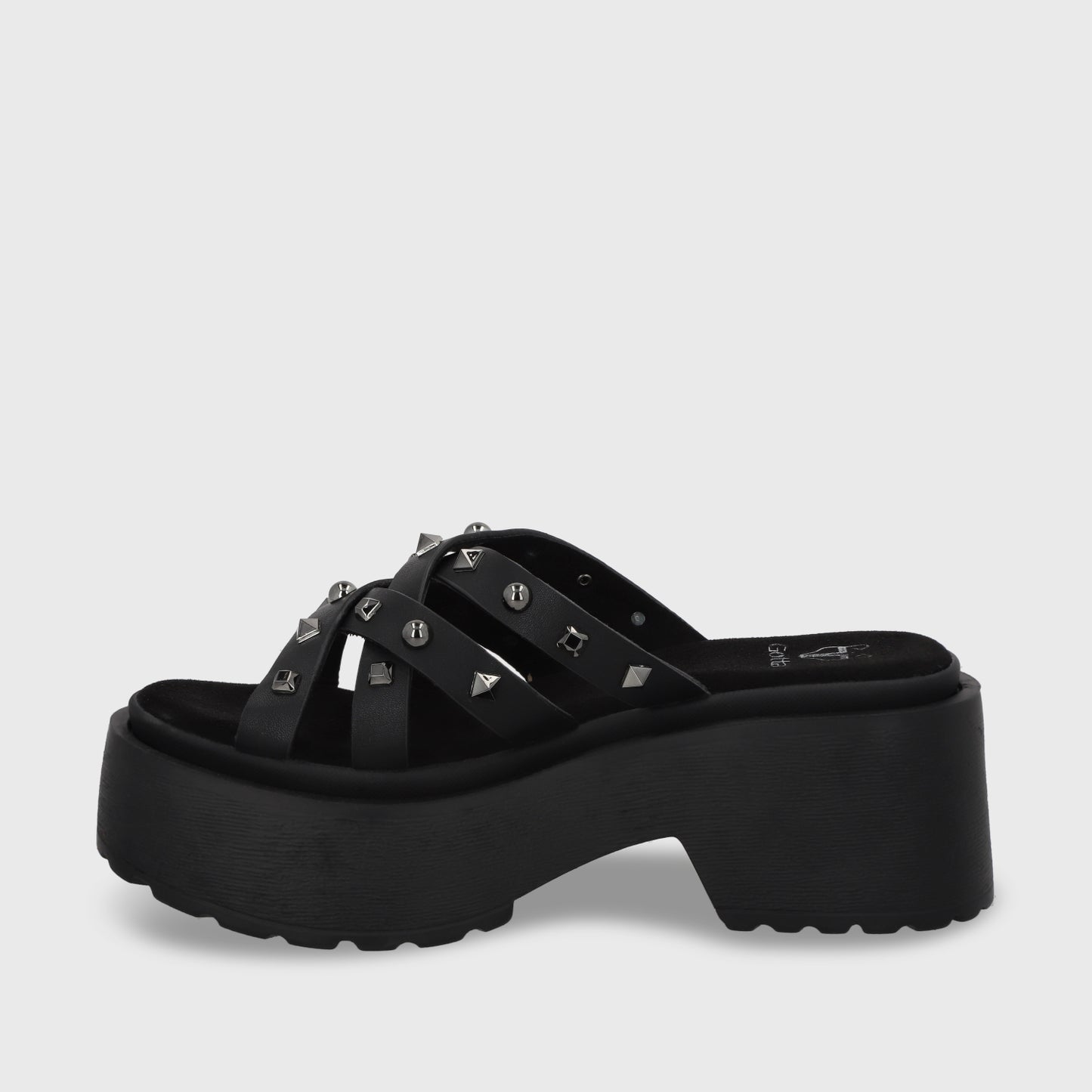 Sandalia Plataforma Negro Mujer 45984