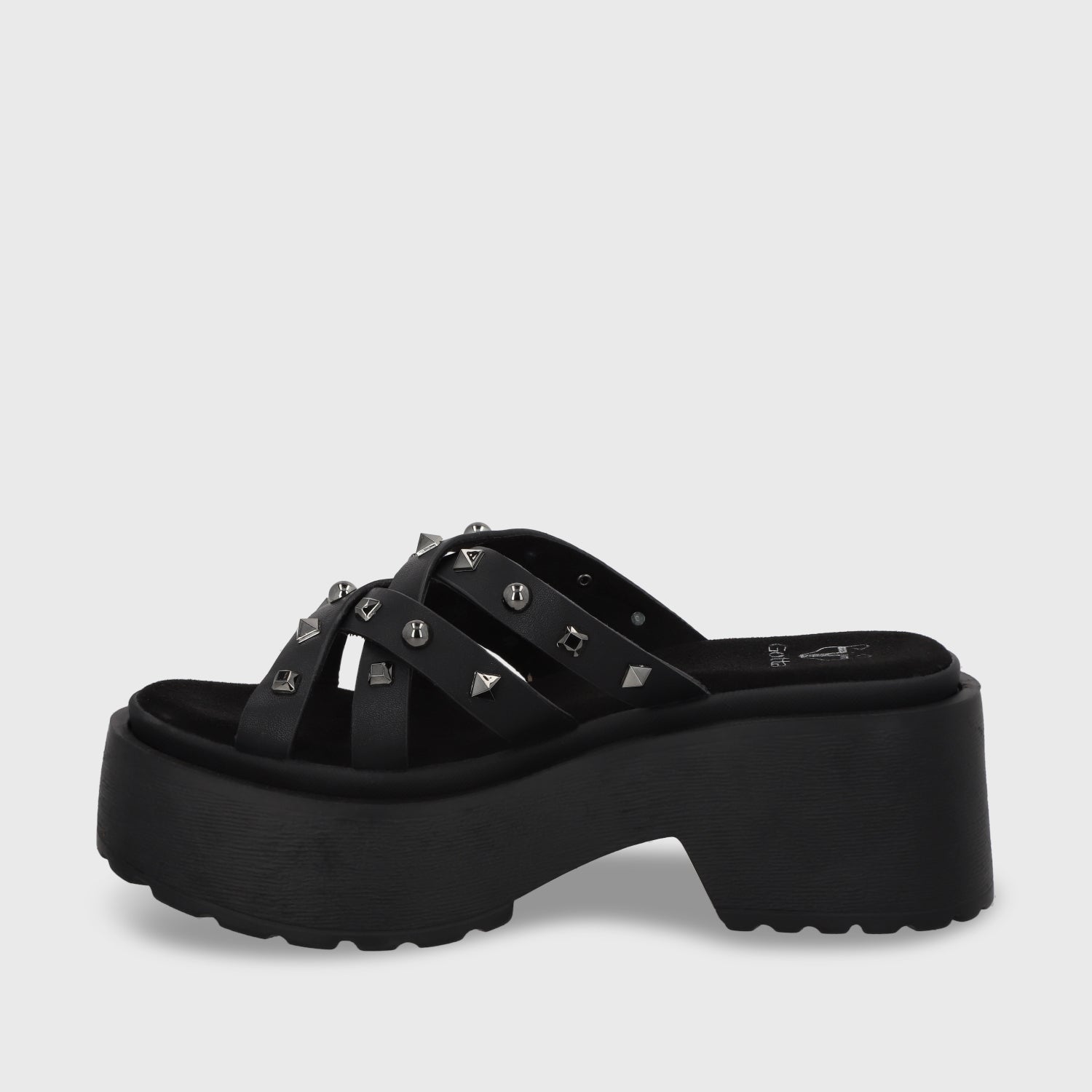 Sandalia Plataforma Negro Mujer 45984
