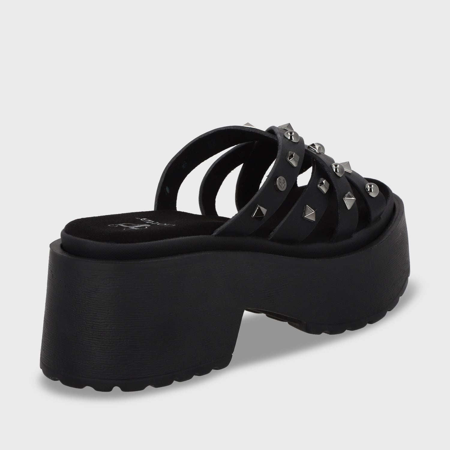 Sandalia Plataforma Negro Mujer 45984