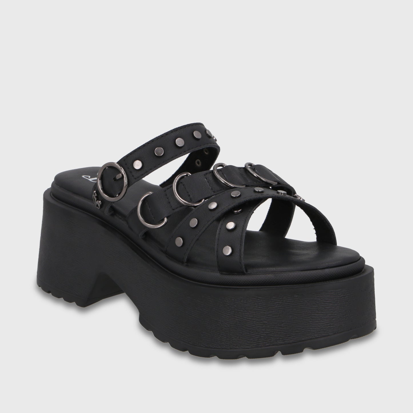 Sandalia Plataforma Negra Mujer 45987