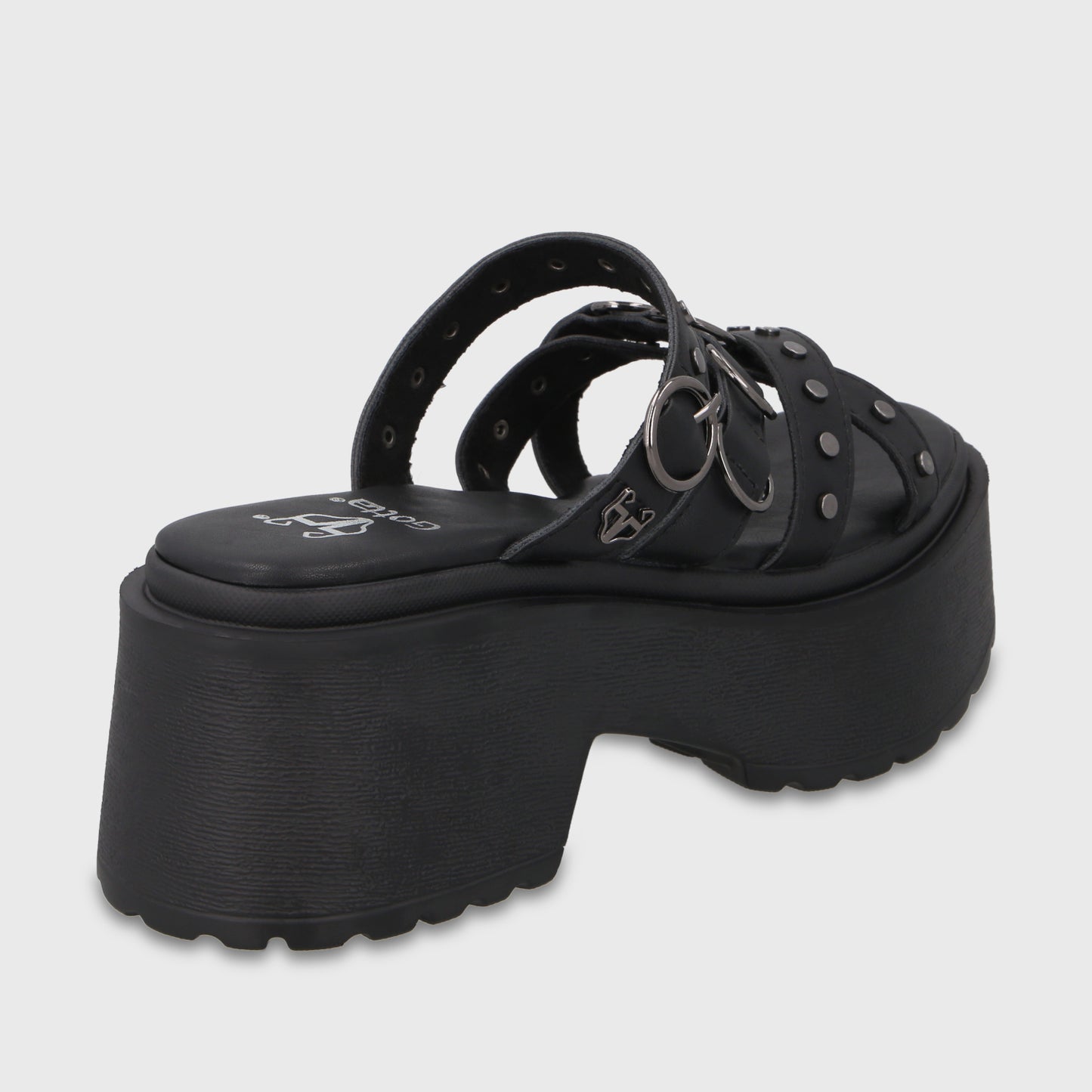 Sandalia Plataforma Negra Mujer 45987