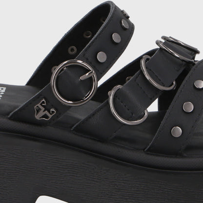 Sandalia Plataforma Negra Mujer 45987