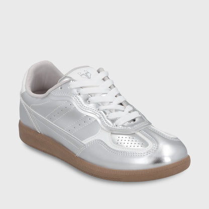 Zapatilla Plana Plateada Mujer 48062