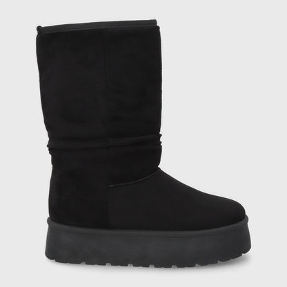 Bota Plataforma Negra Mujer 48114