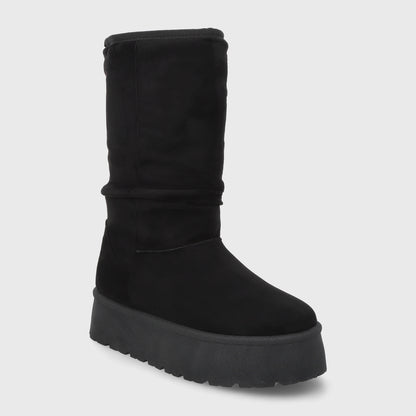 Bota Plataforma Negra Mujer 48114
