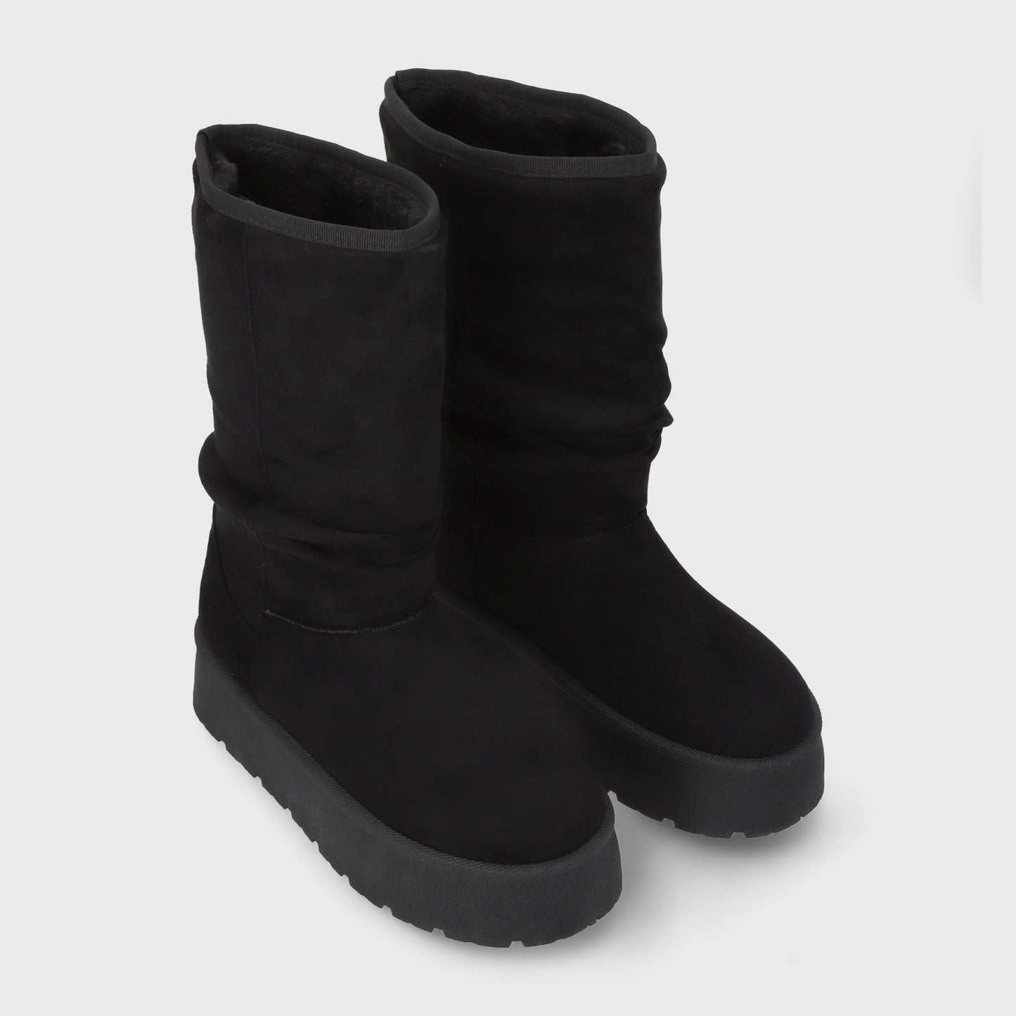 Bota Plataforma Negra Mujer 48114