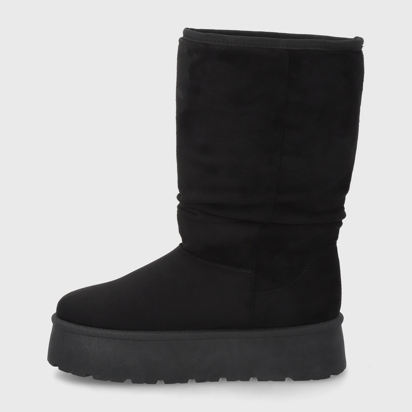 Bota Plataforma Negra Mujer 48114