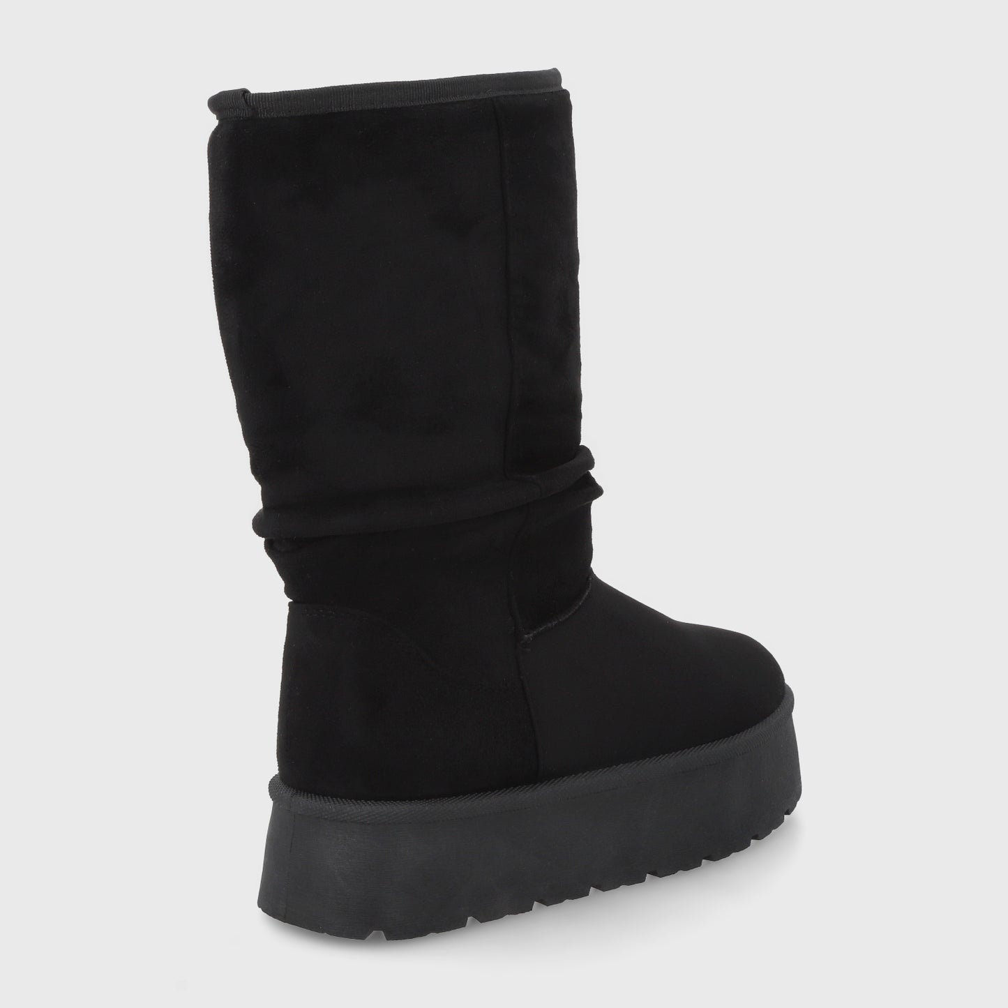 Bota Plataforma Negra Mujer 48114