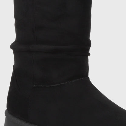 Bota Plataforma Negra Mujer 48114