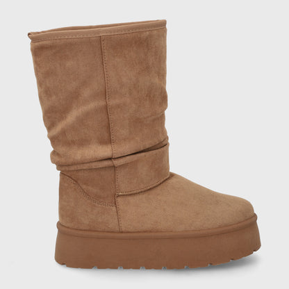 Bota Plataforma Camel Mujer 48114