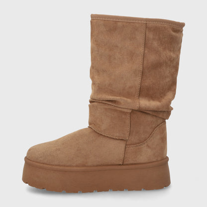 Bota Plataforma Camel Mujer 48114