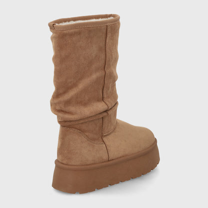 Bota Plataforma Camel Mujer 48114