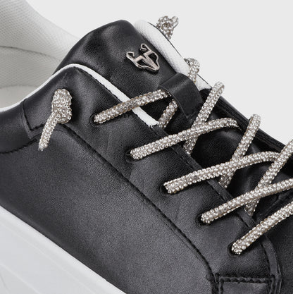 Zapatilla Plataforma Negra Mujer 48121