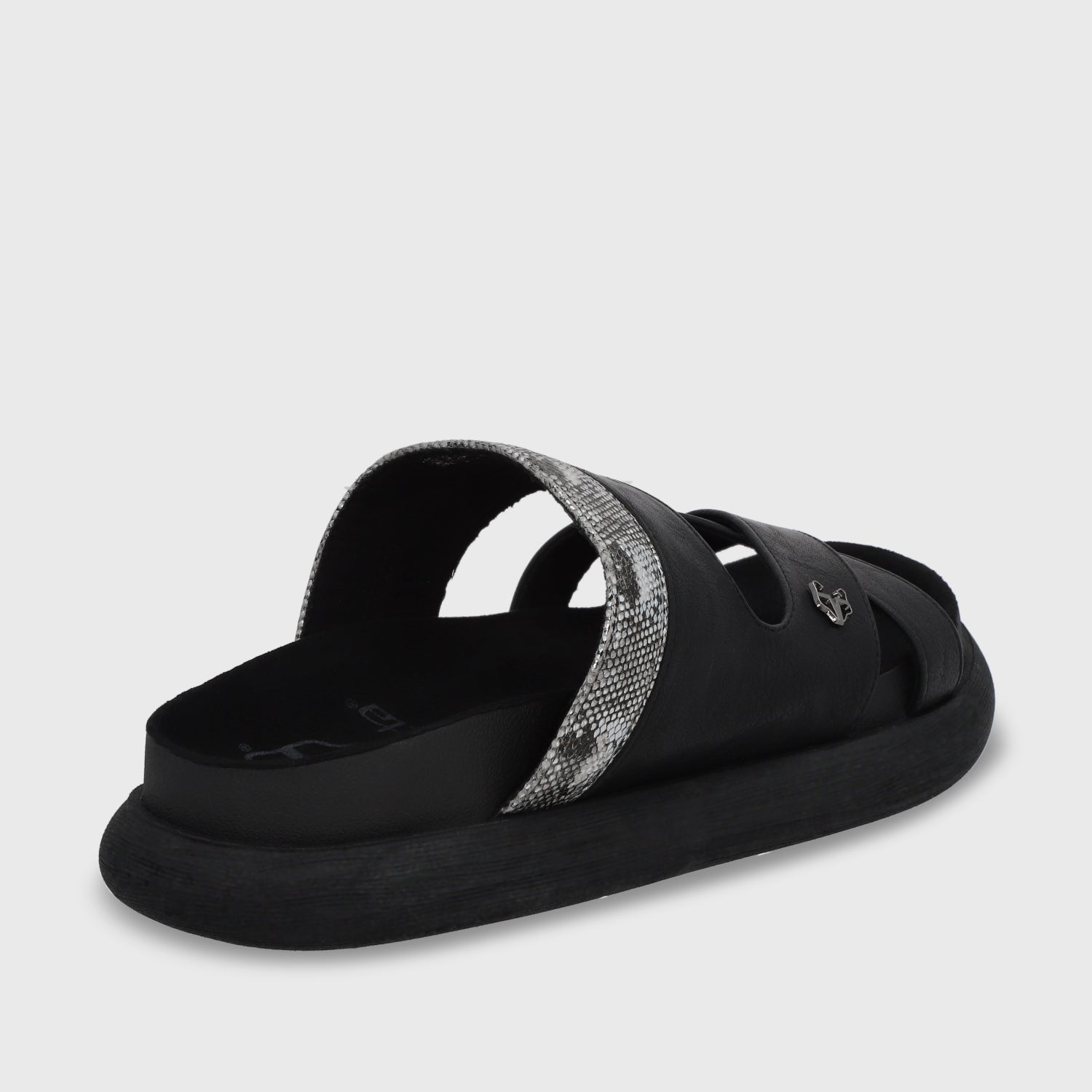 Sandalia Plana Negro Mujer 53700