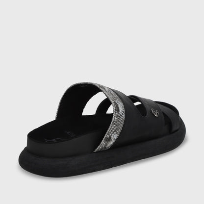 Sandalia Plana Negro Mujer 53700