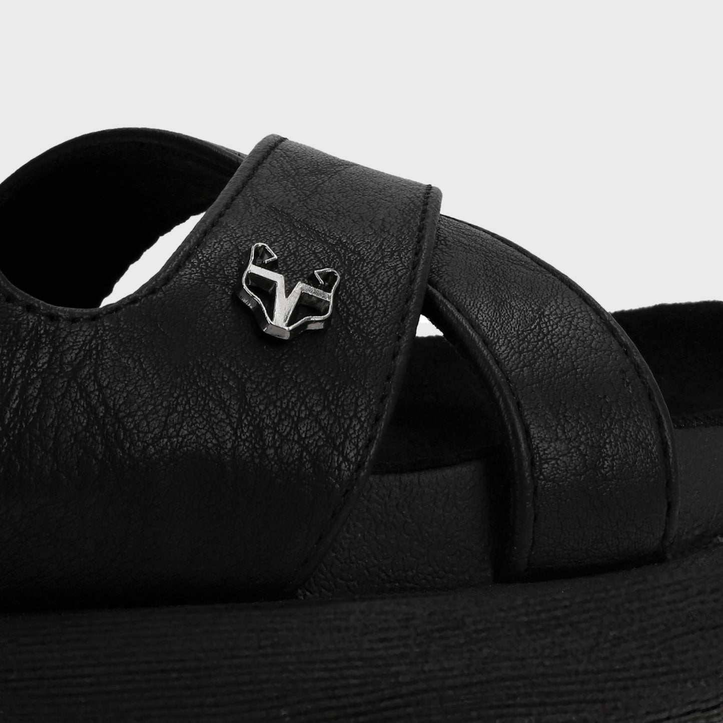 Sandalia Plana Negro Mujer 53700