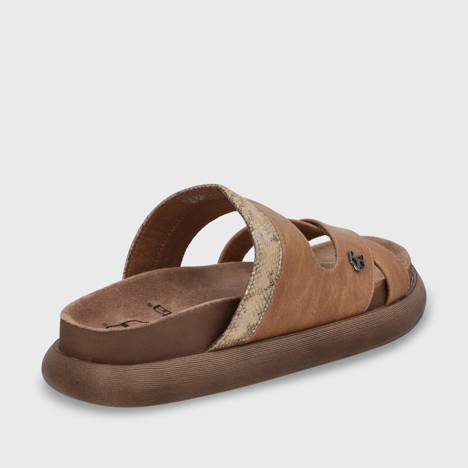 Sandalia Plana Beige Mujer 53700