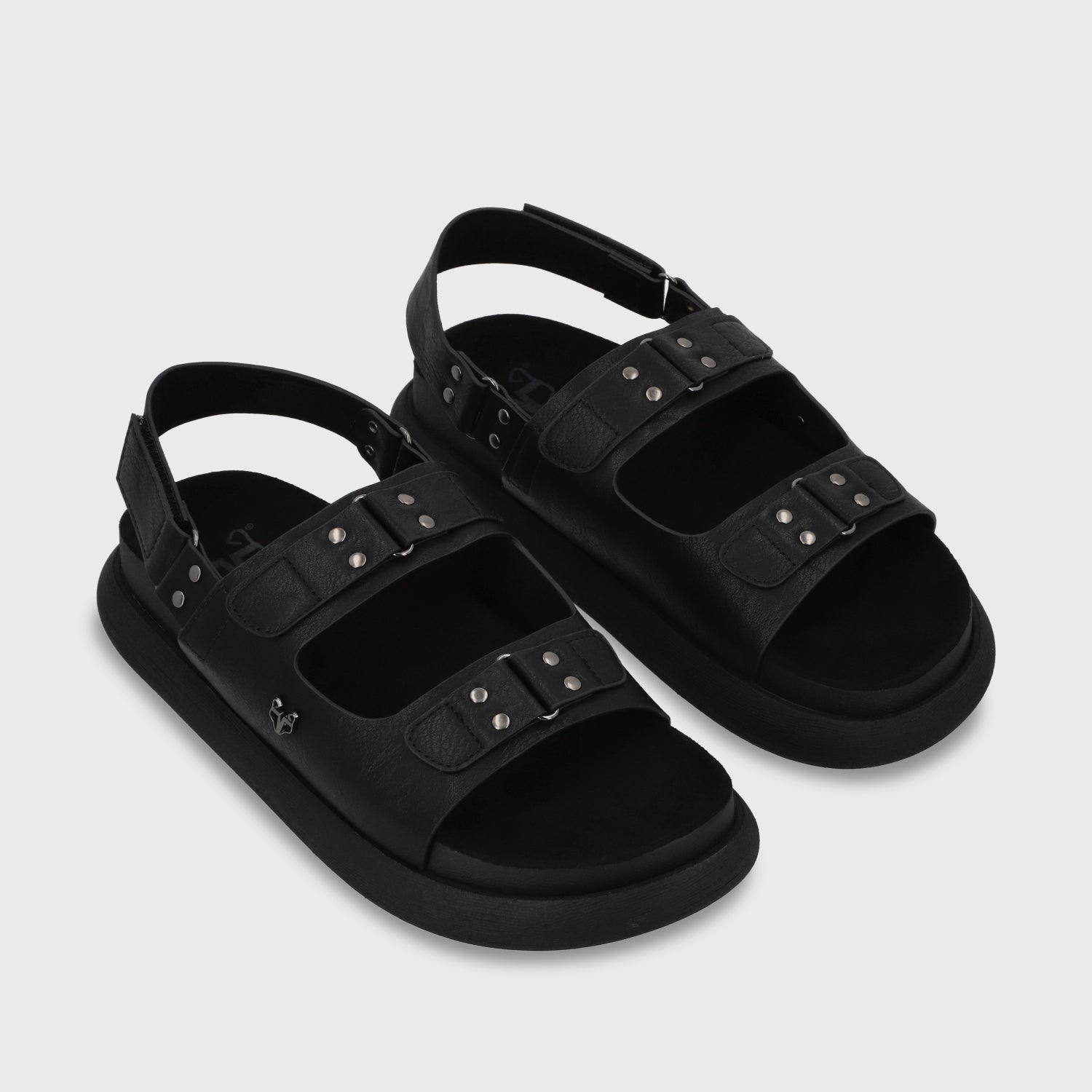 Sandalia Plana Negro Mujer 53701