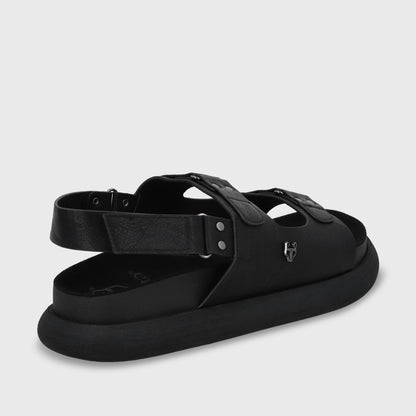 Sandalia Plana Negro Mujer 53701