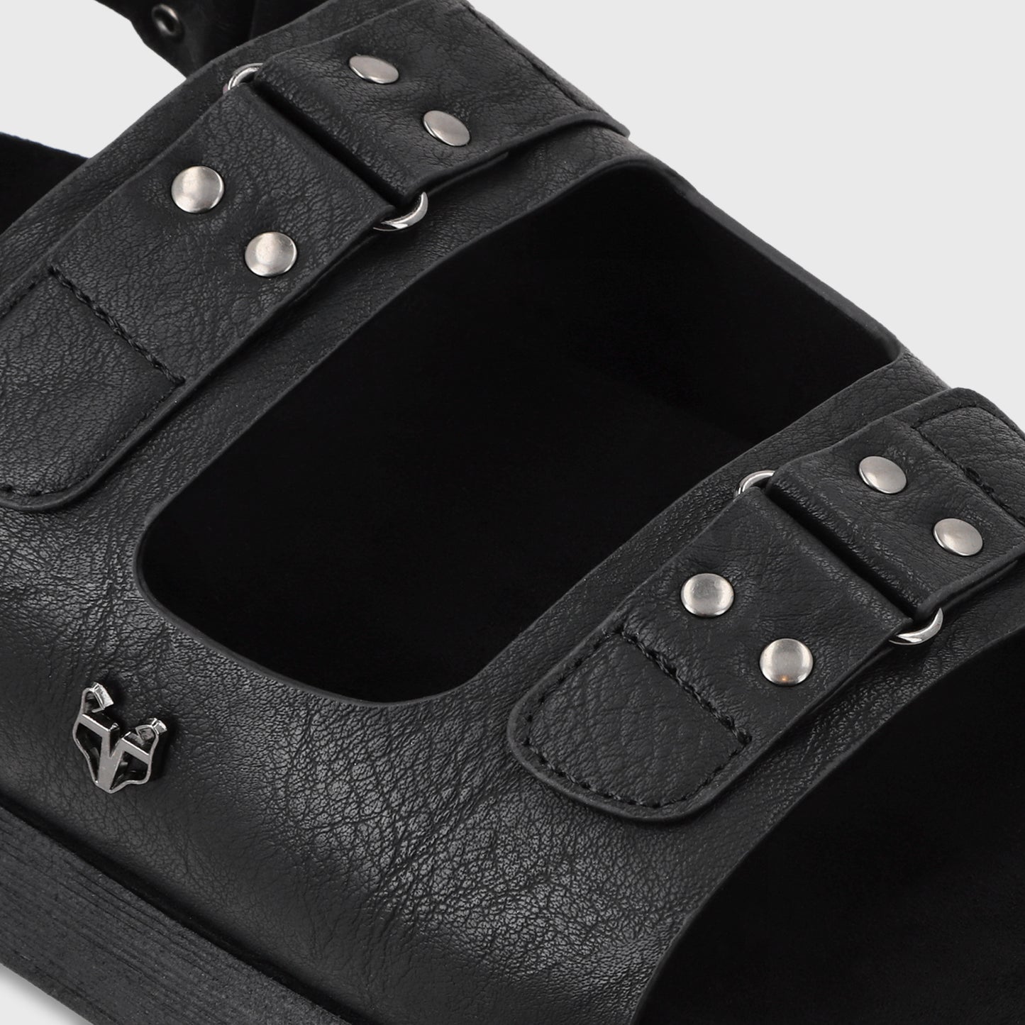 Sandalia Plana Negro Mujer 53701