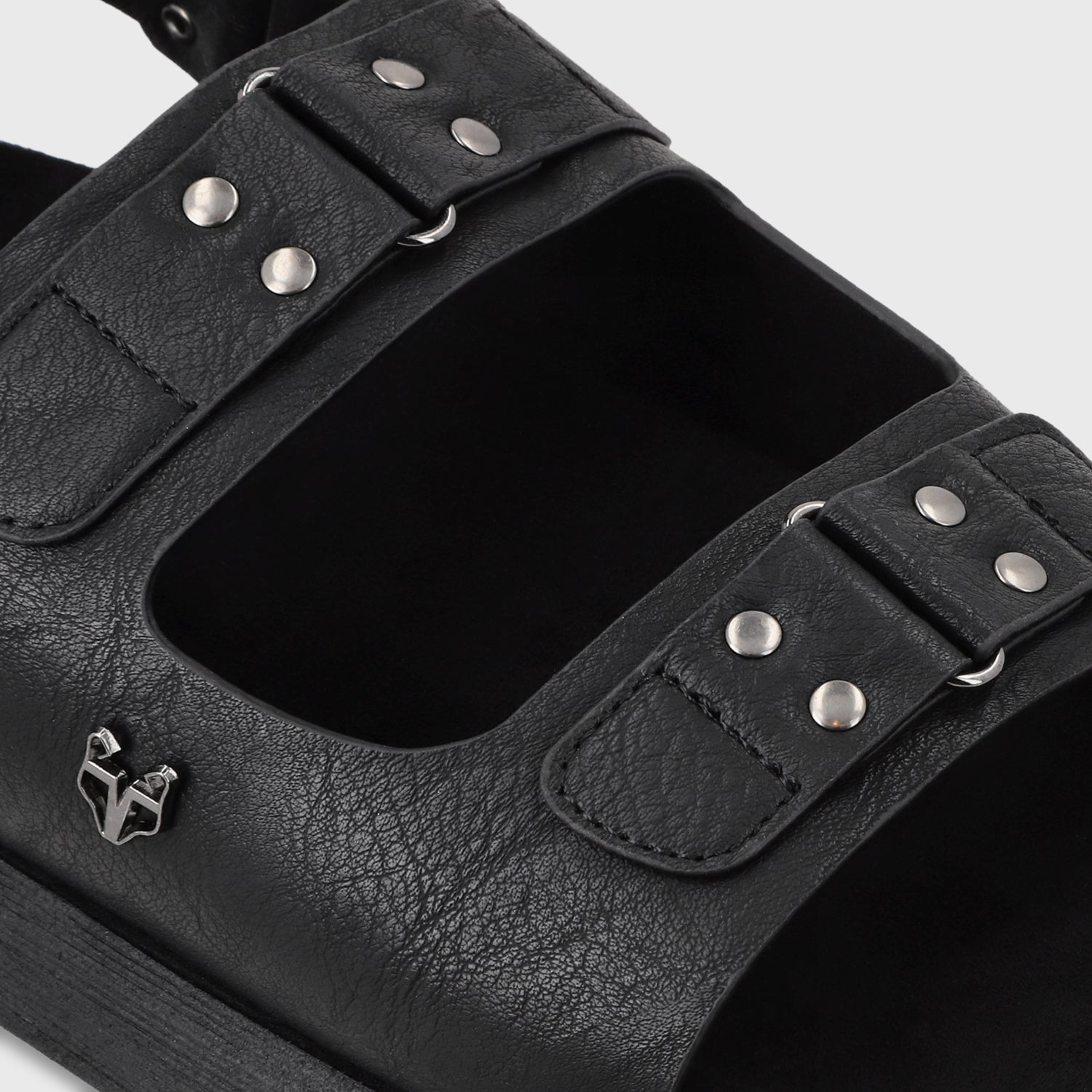 Sandalia Plana Negro Mujer 53701