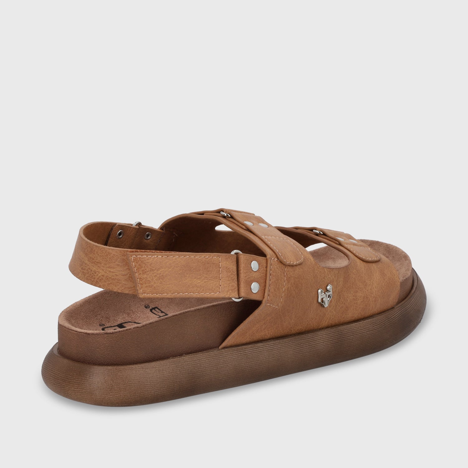 Sandalia Plana Beige Mujer 53701