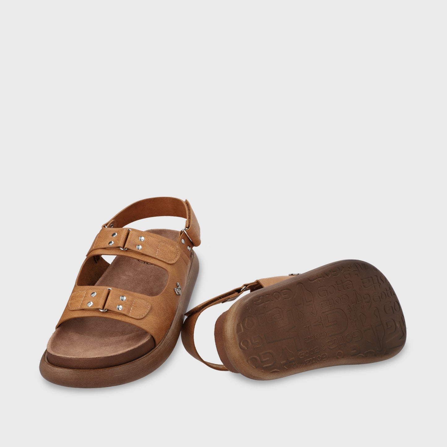 Sandalia Plana Beige Mujer 53701