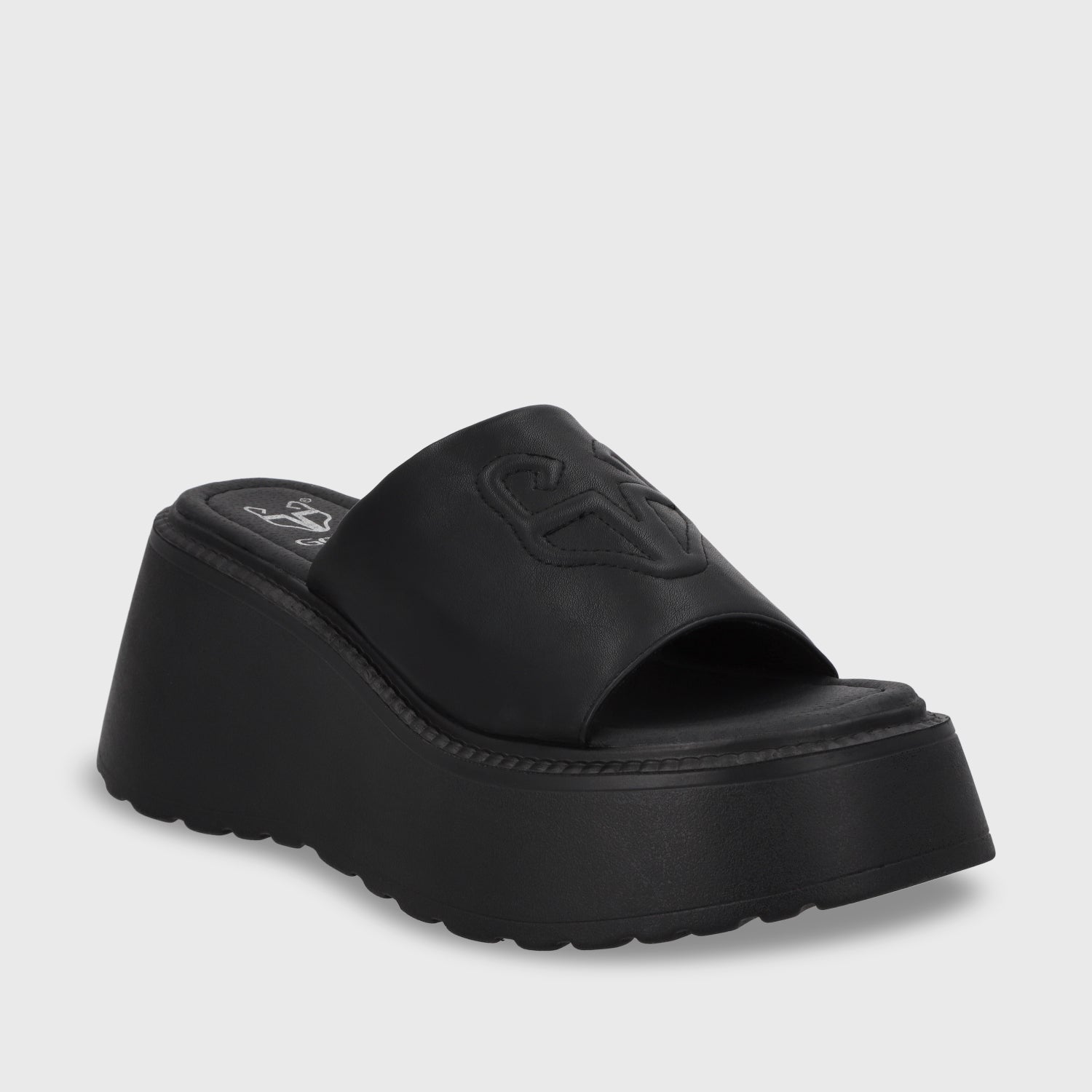 Sandalia Plataforma Negro Mujer 53720