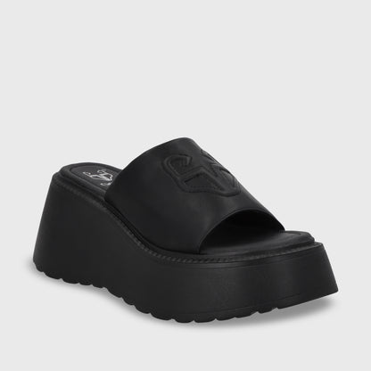 Sandalia Plataforma Negro Mujer 53720