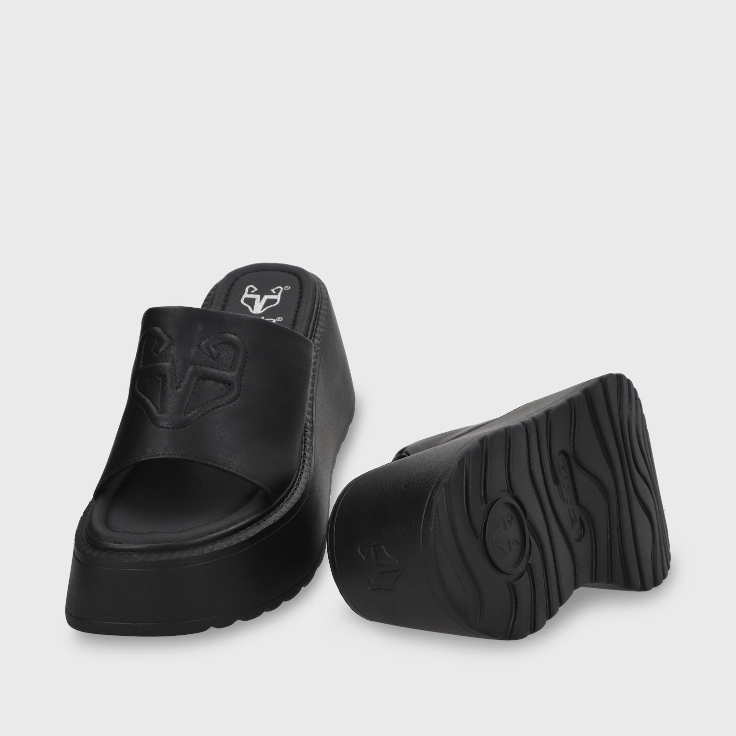 Sandalia Plataforma Negro Mujer 53720