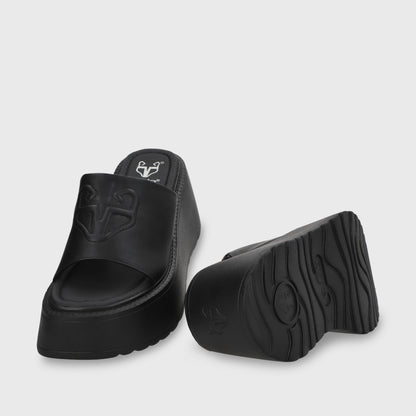 Sandalia Plataforma Negro Mujer 53720