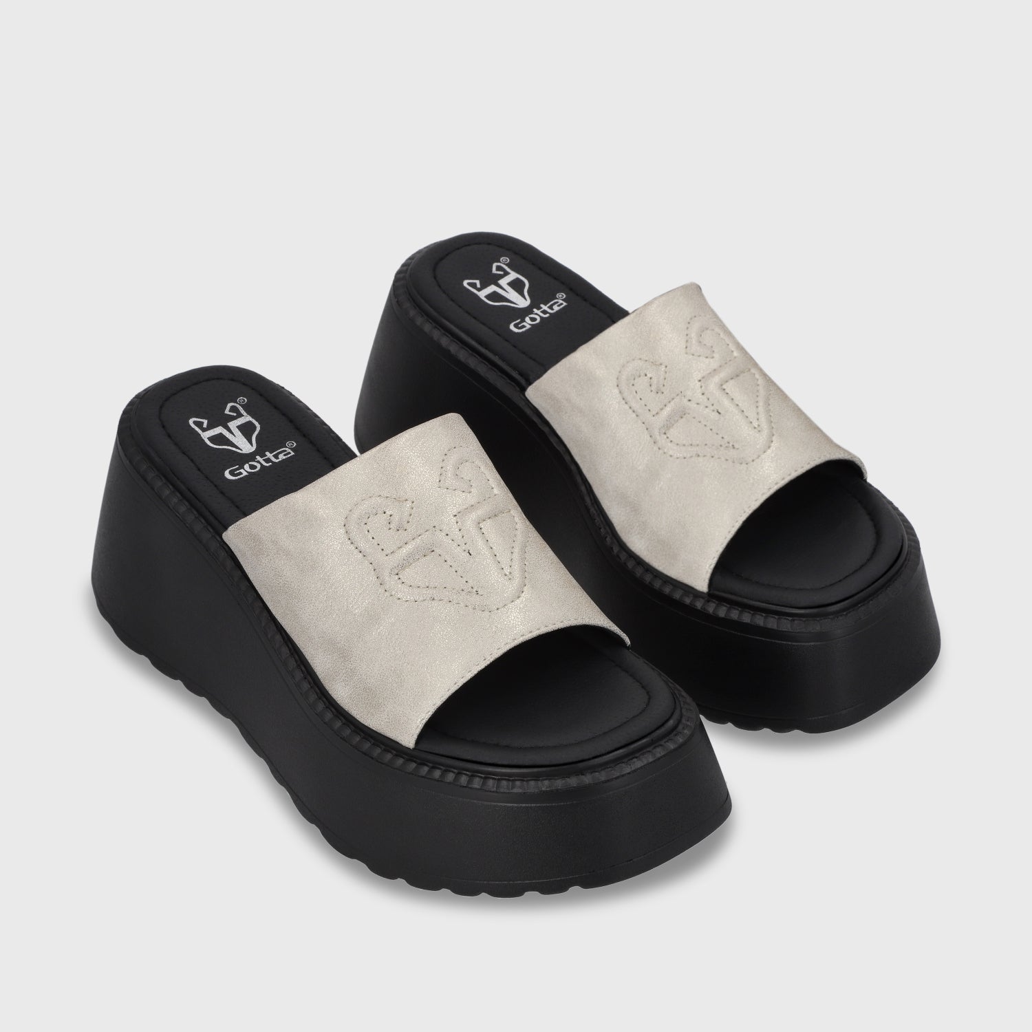 Sandalia Plataforma Oro Mujer 53720