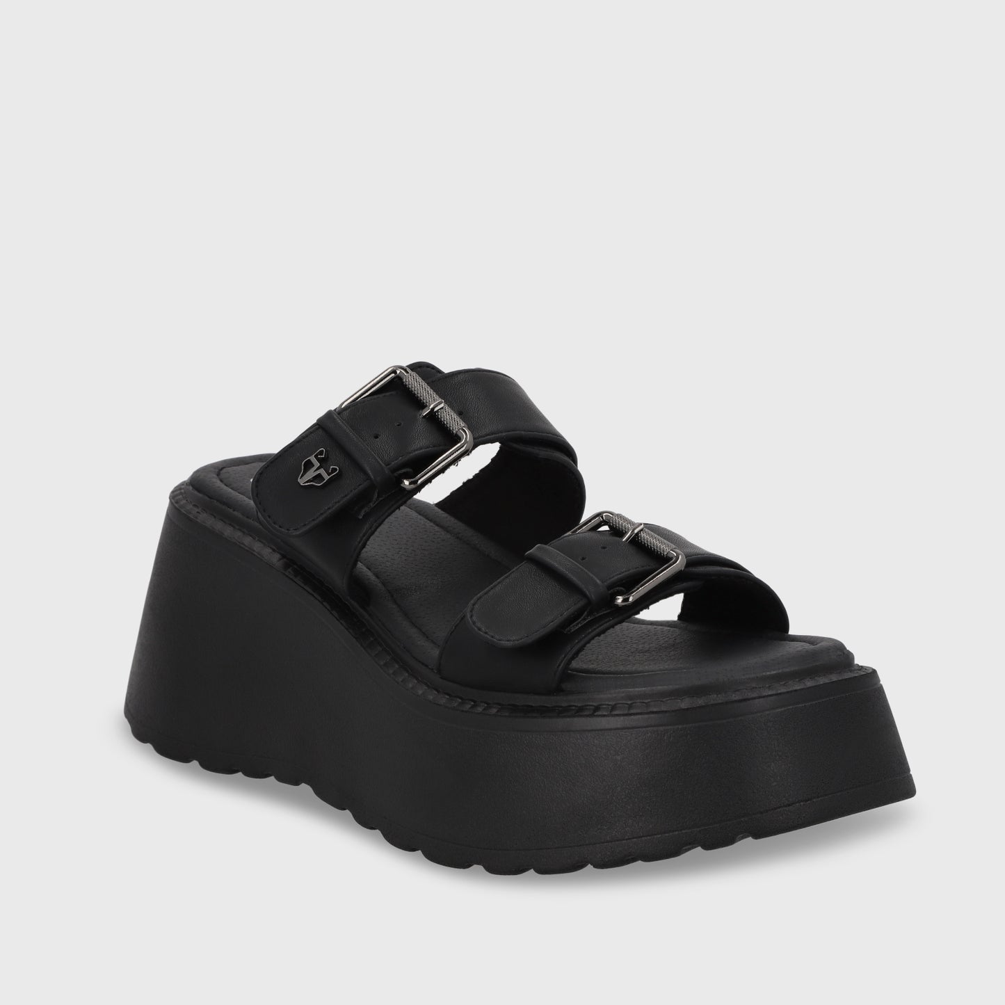 Sandalia Plataforma Negro Mujer 53721