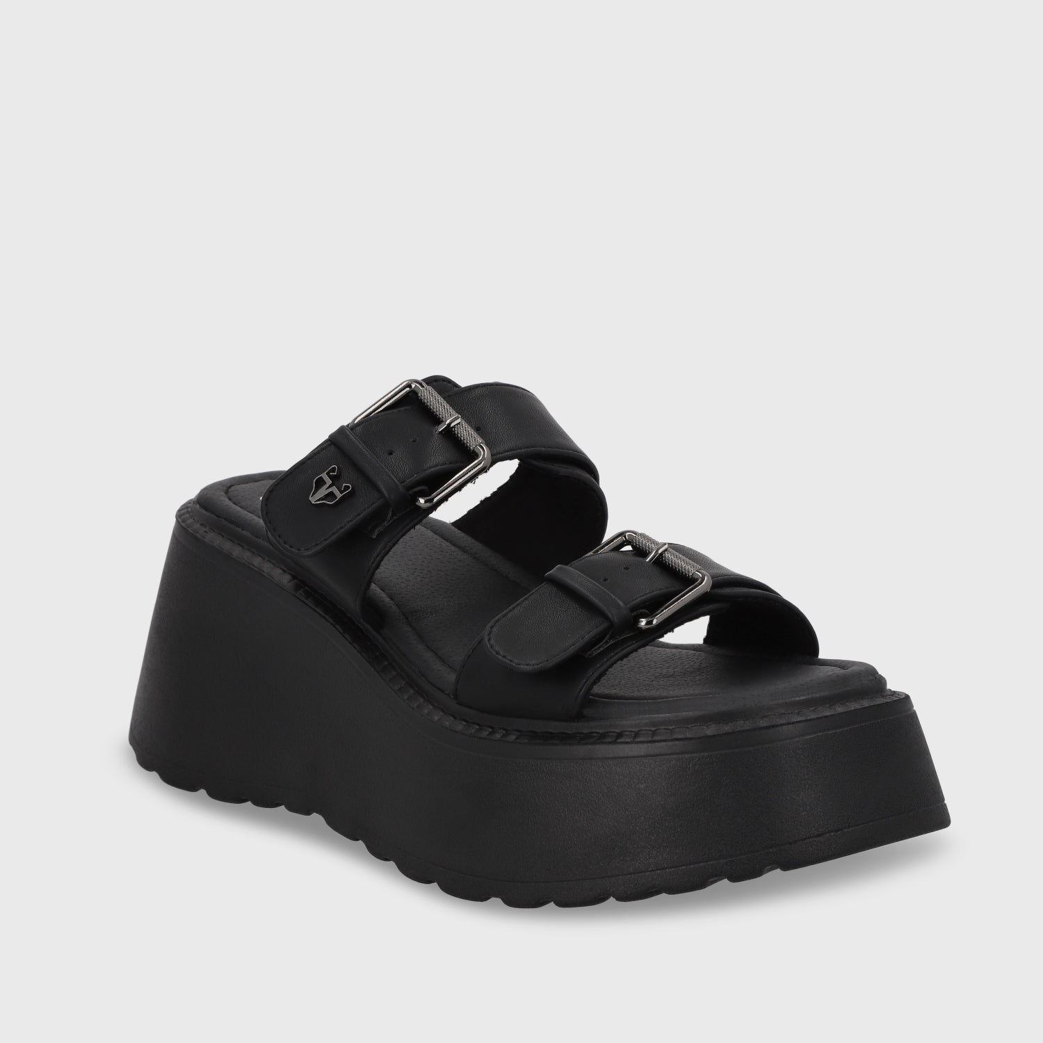 Sandalia Plataforma Negro Mujer 53721
