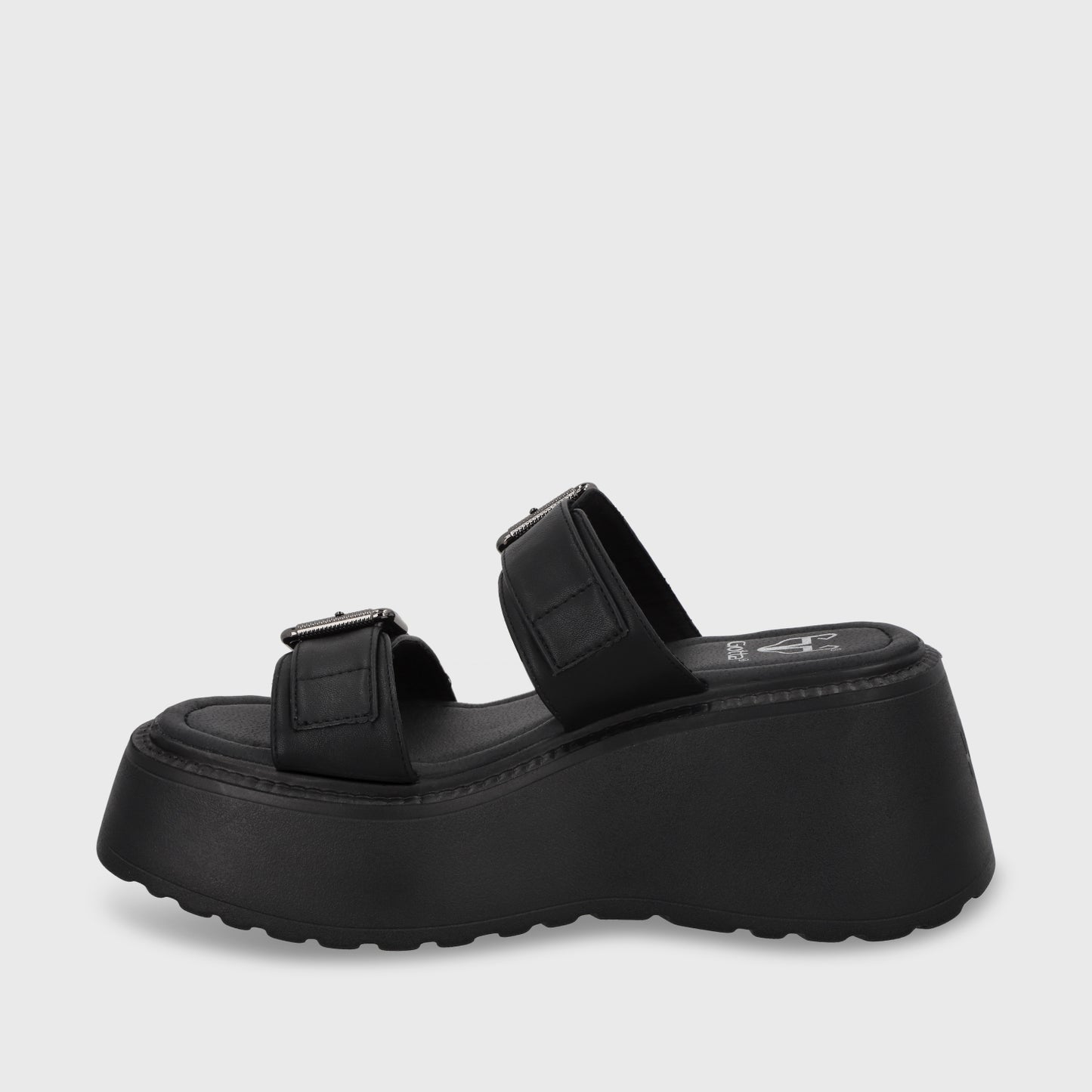 Sandalia Plataforma Negro Mujer 53721