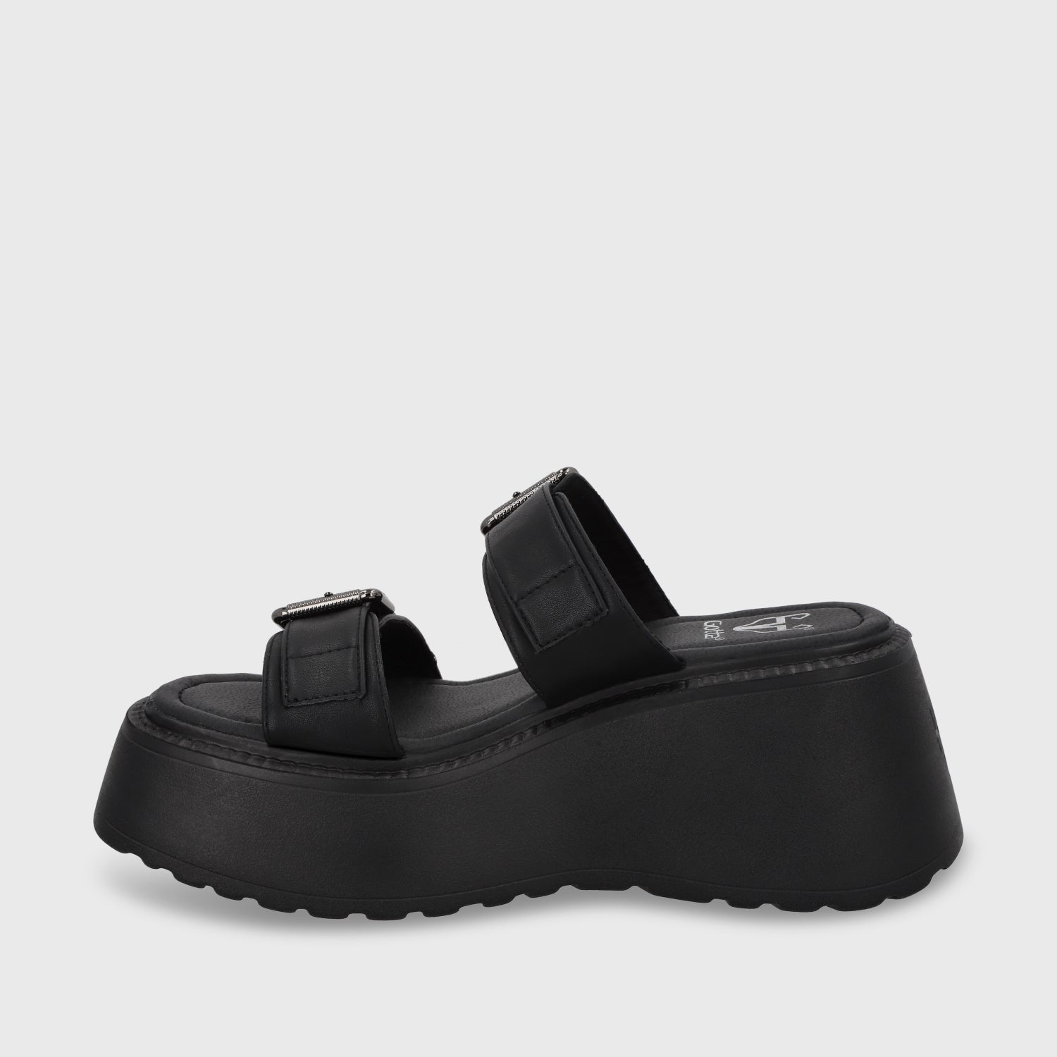 Sandalia Plataforma Negro Mujer 53721