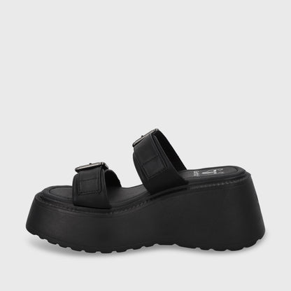 Sandalia Plataforma Negro Mujer 53721