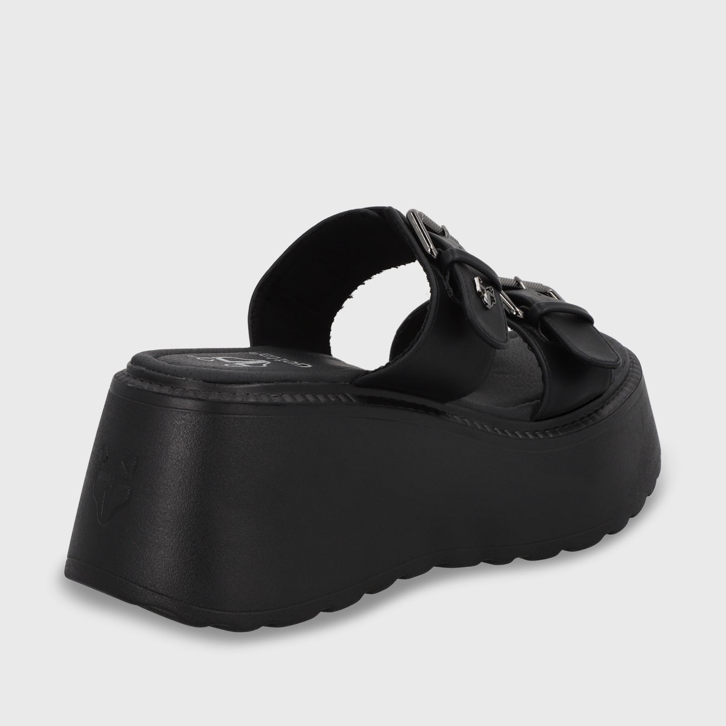 Sandalia Plataforma Negro Mujer 53721