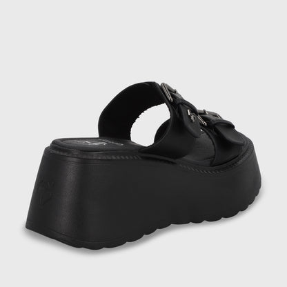 Sandalia Plataforma Negro Mujer 53721