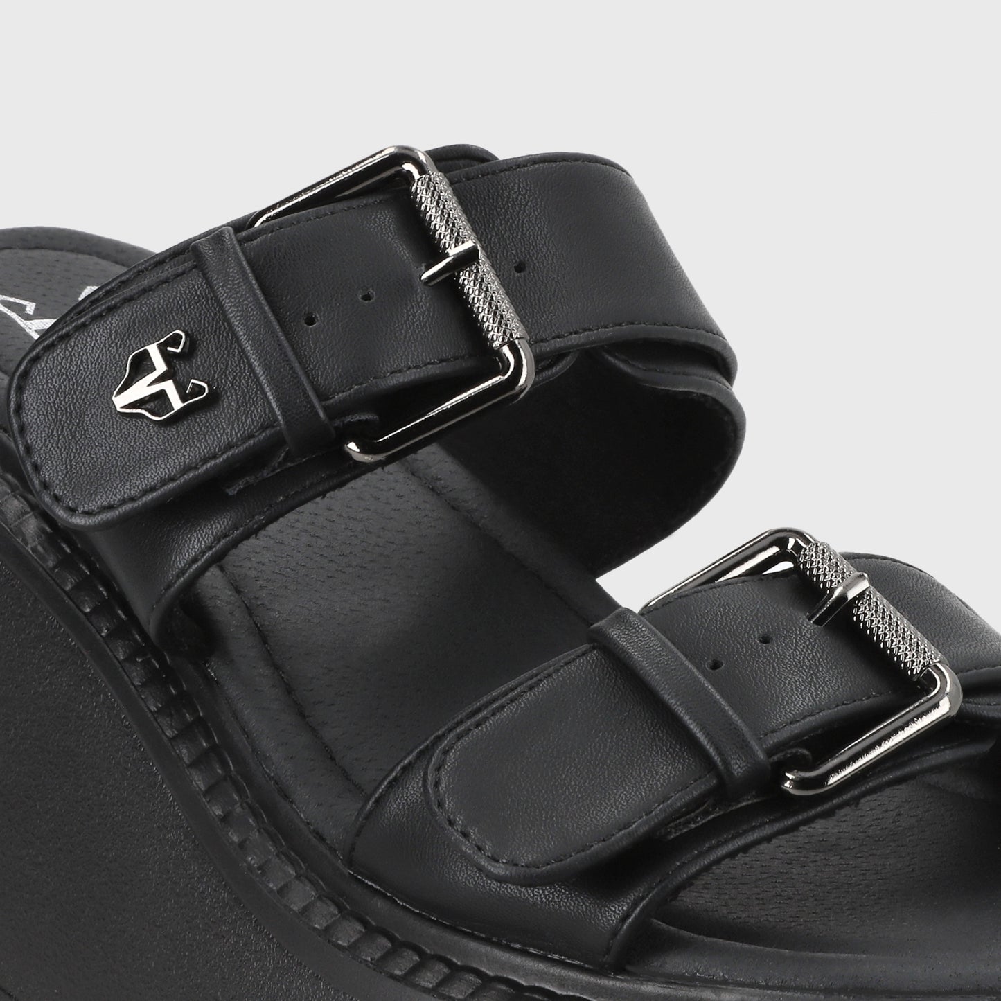 Sandalia Plataforma Negro Mujer 53721