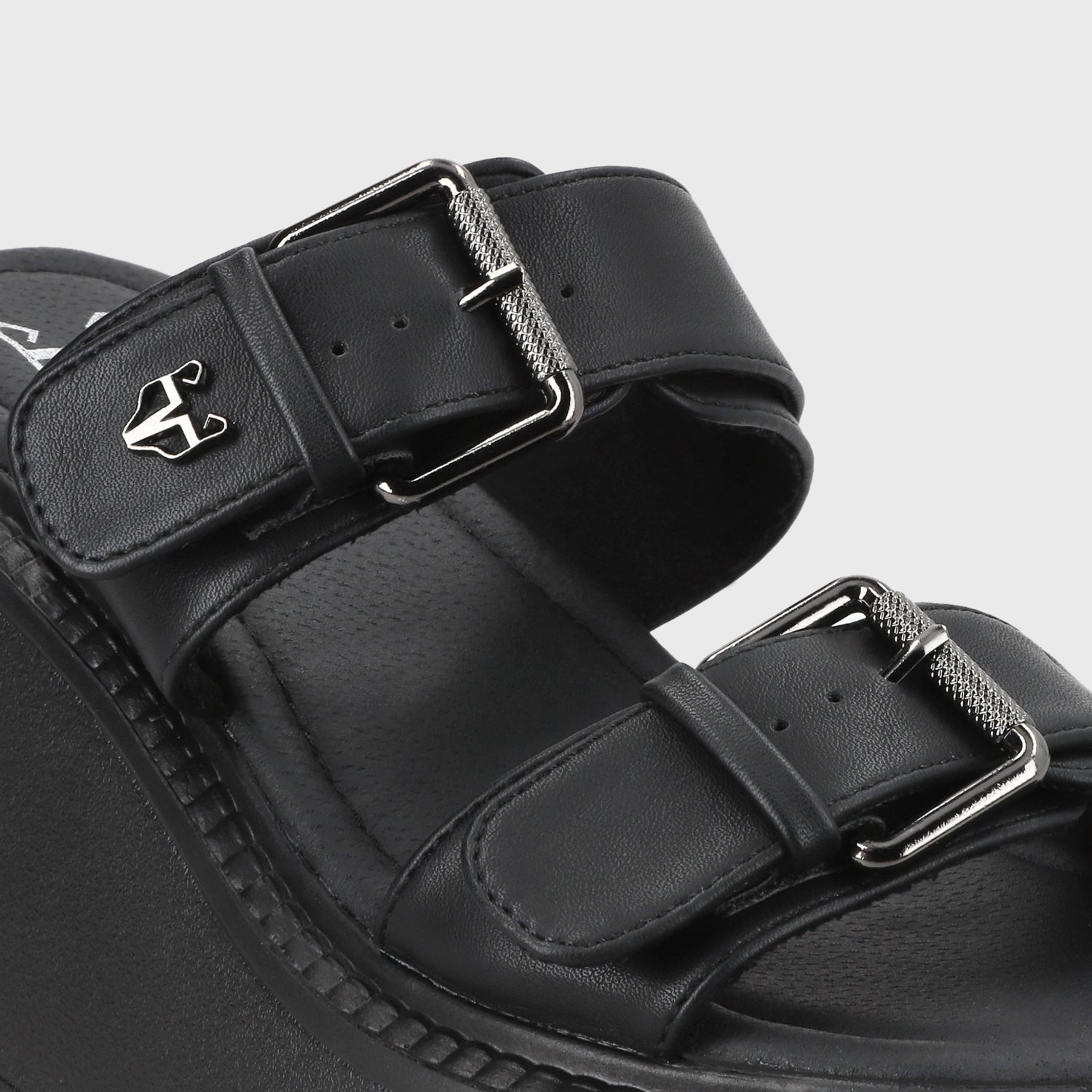 Sandalia Plataforma Negro Mujer 53721