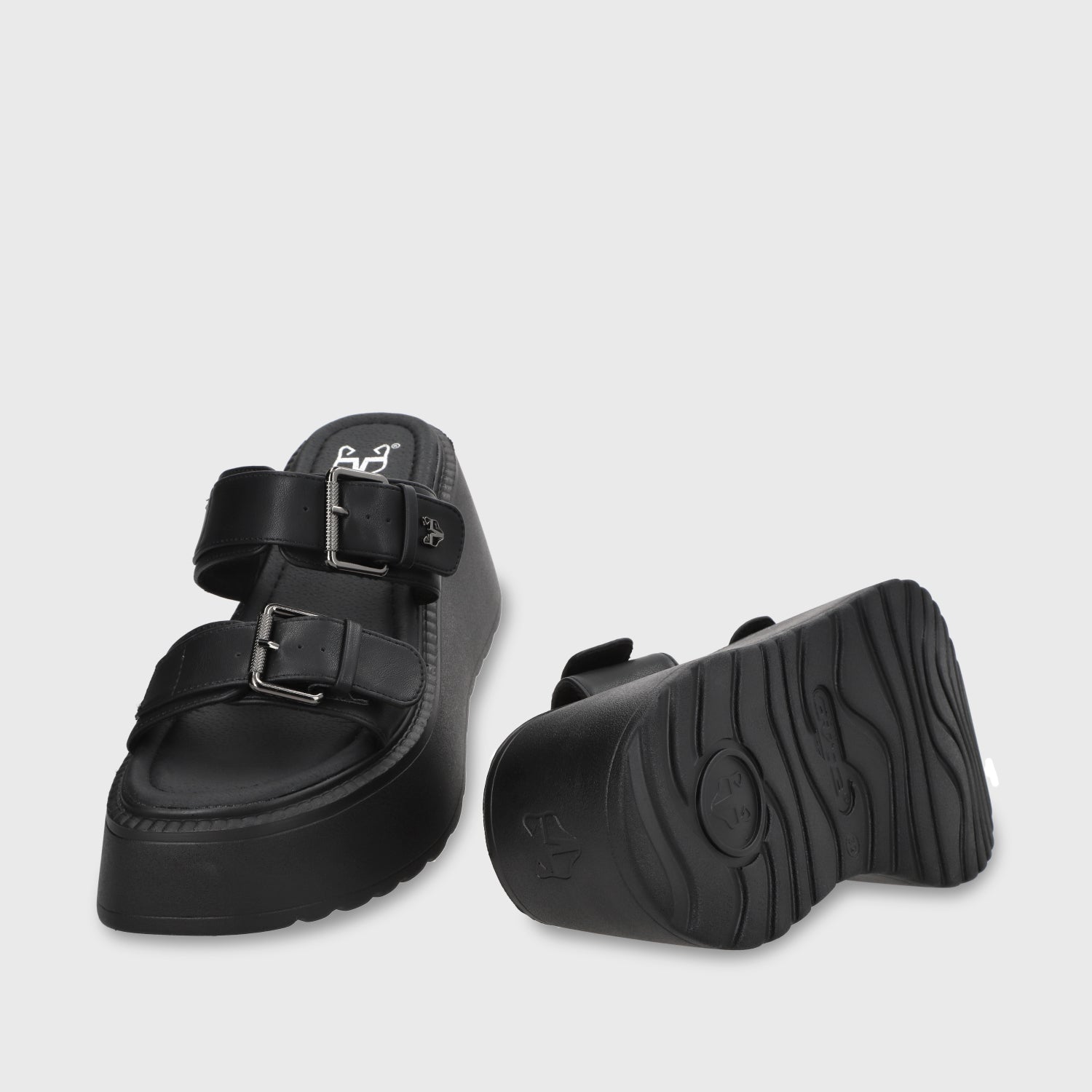 Sandalia Plataforma Negro Mujer 53721