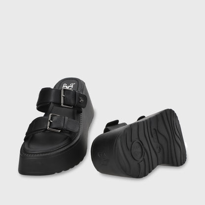 Sandalia Plataforma Negro Mujer 53721