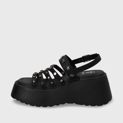 Sandalia Plataforma Negro Mujer 53723