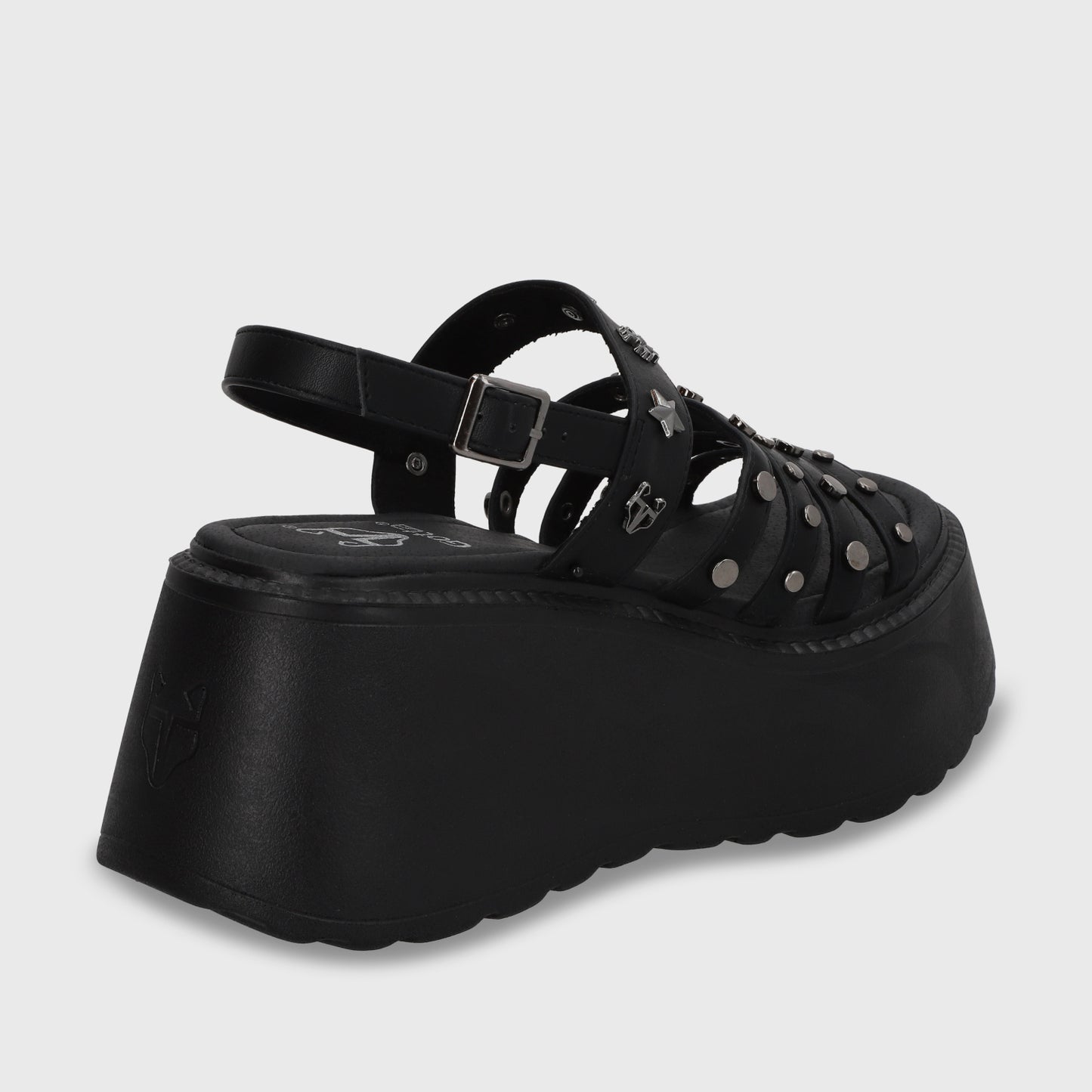 Sandalia Plataforma Negro Mujer 53723