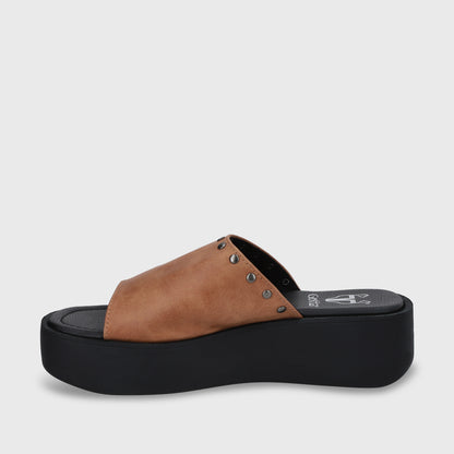 Sandalia Plataforma Beige Mujer 53730