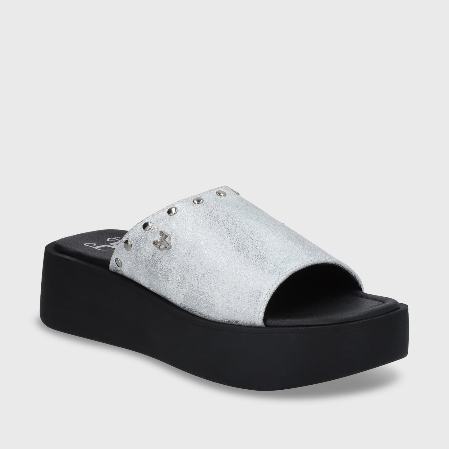 Sandalia Plataforma Plateado Mujer 53730